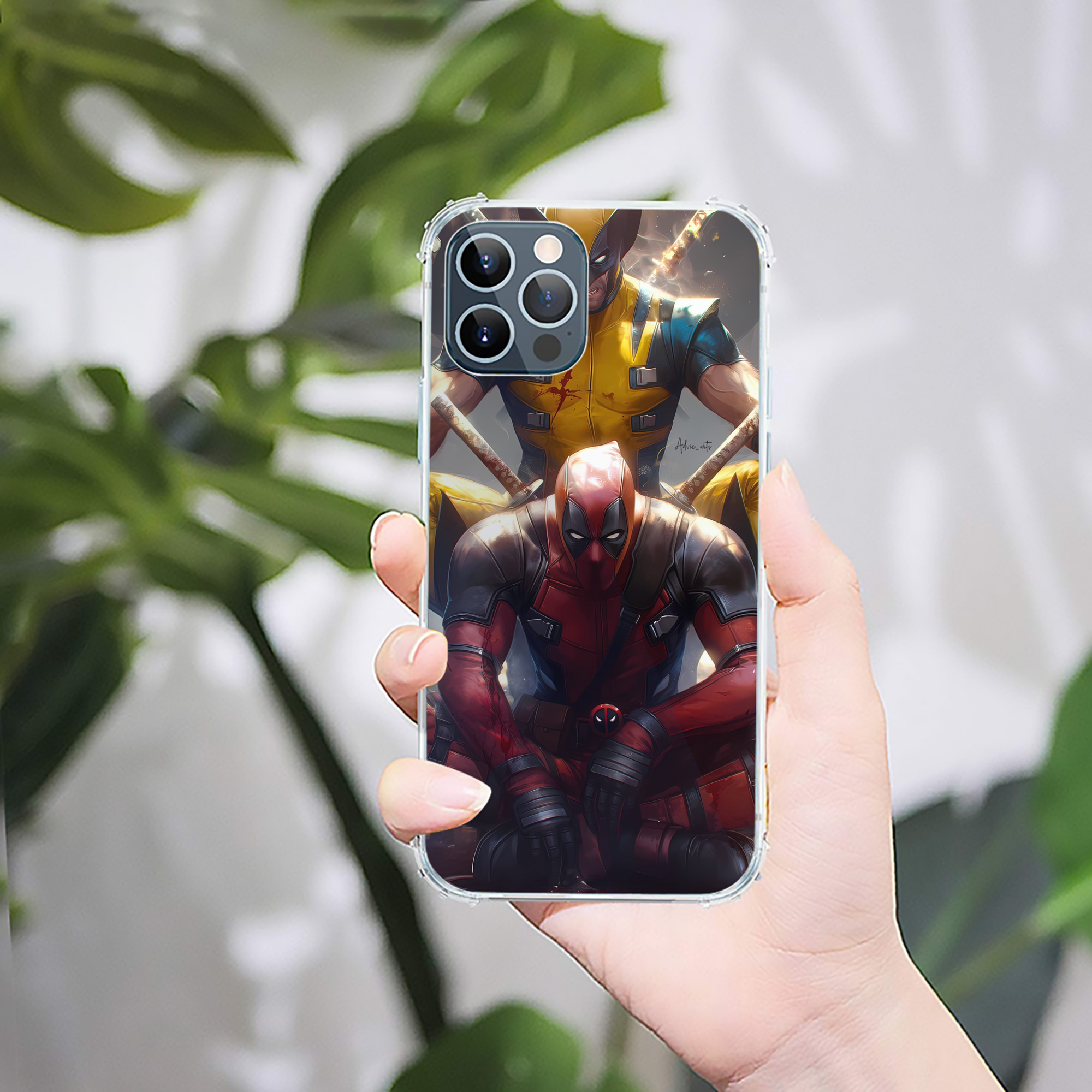 （画像用） Deadpool デッドプール 【iPhone 12シリーズ対応】透明スマホケース（クリアソフトケース）